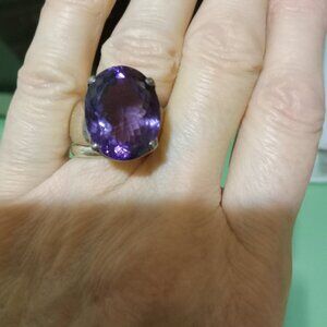 Gorgeous AAA+ Amethyst Ring 925 Silver